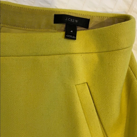 Chartreuse wool mini skirt - Picture 5 of 5
